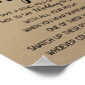 Setzen Sie einen Ring auf das Brautparty Hochzeits Poster (Ecke)