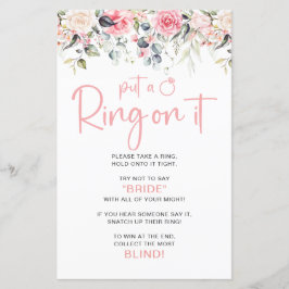 Setzen Sie einen Ring auf das Brautparty-Spiel