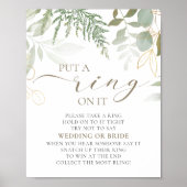 Setzen Sie einen Ring auf das Brautparty-Spiel Poster (Vorne)