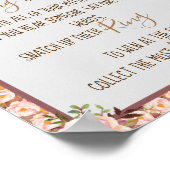 Setzen Sie einen Ring auf das Brautparty-Zeichen f Poster (Ecke)