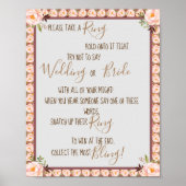 Setzen Sie einen Ring auf das Brautparty-Zeichen f Poster (Vorne)