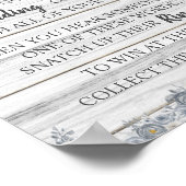 Setzen Sie einen Ring auf das Graue Brautparty-Zei Poster (Ecke)