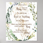 Setzen Sie einen Ring auf das Kräuterschuhzeichen Poster (Vorne)