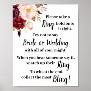 Setzen Sie einen Ring auf das Marsala Duwer Game S Poster