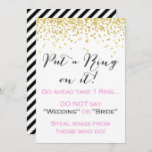 Setzen Sie einen Ring auf die 12x18" Unterschreibe Einladung (Vorne/Hinten)