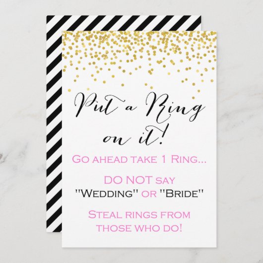 Setzen Sie einen Ring auf die 12x18" Unterschreibe Einladung (Vorne/Hinten)