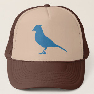 Setzen Sie einen Vogel auf ihn - blauer Jay-Hut Truckerkappe