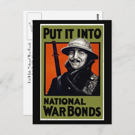 Setzen Sie es in Staatsanleihen aus dem nationalen Postkarte (Vorne/Hinten)