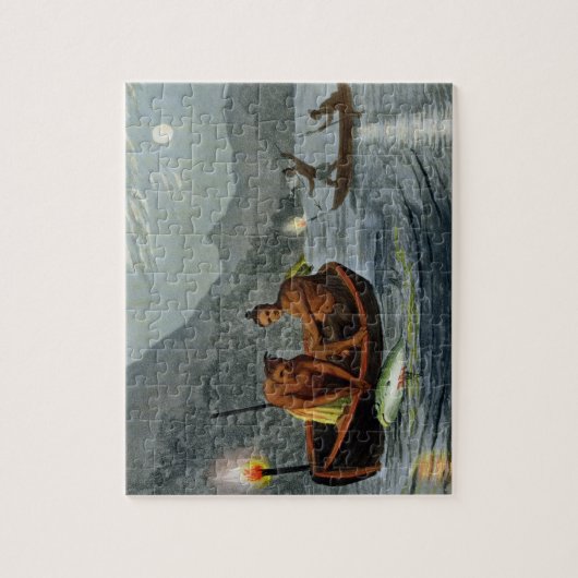 Setzen Sie helles Fischen in Nordamerika in Brand, Puzzle (Vertikal)