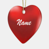 Setzen Sie Ihr Namensverzierungs-Herz Keramik Ornament (Links)