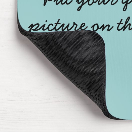 Setzen Sie Ihr Zitat, Namen oder Bild auf dieses Mousepad (Ecke)
