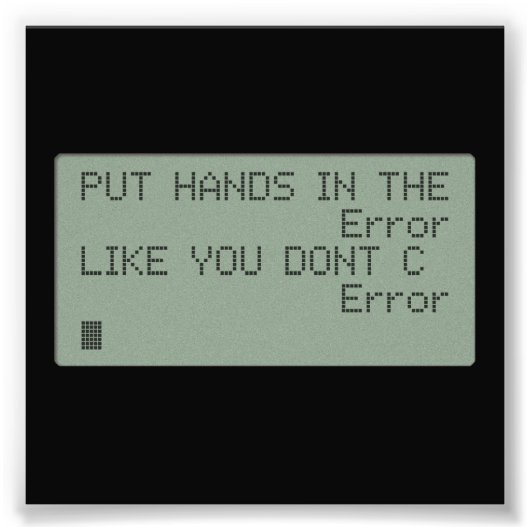 Setzen Sie Ihre Hände in den Fehler Fotodruck (Vorne)