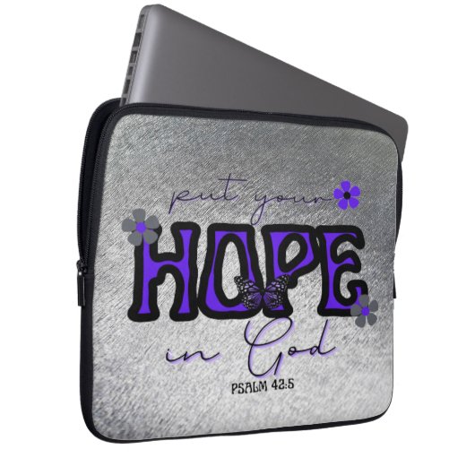 Setzen Sie Ihre Hoffnung in die metallische Textur Laptopschutzhülle (Vorne Rechts)