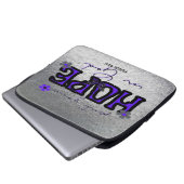 Setzen Sie Ihre Hoffnung in die metallische Textur Laptopschutzhülle (Vorne Knopf)