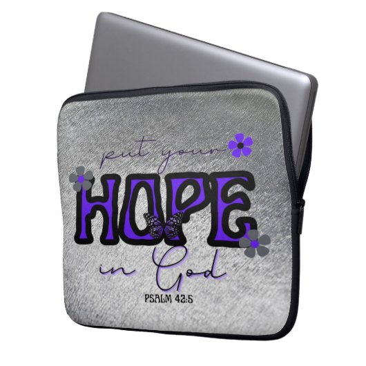 Setzen Sie Ihre Hoffnung in die metallische Textur Laptopschutzhülle (Vorderseite Links)