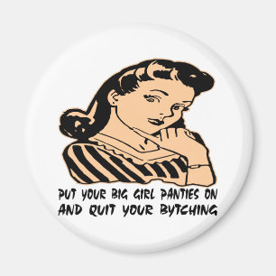 Setzen Sie Ihren großen Mädchen-Schlüpfer an un Magnet