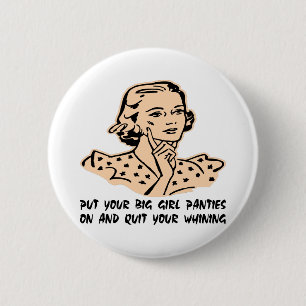 Setzen Sie Ihren großen Mädchen-Schlüpfer an und Button