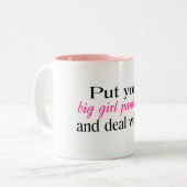 Setzen Sie Ihren großen Mädchen-Schlüpfer an und Zweifarbige Tasse (Vorderseite Links)