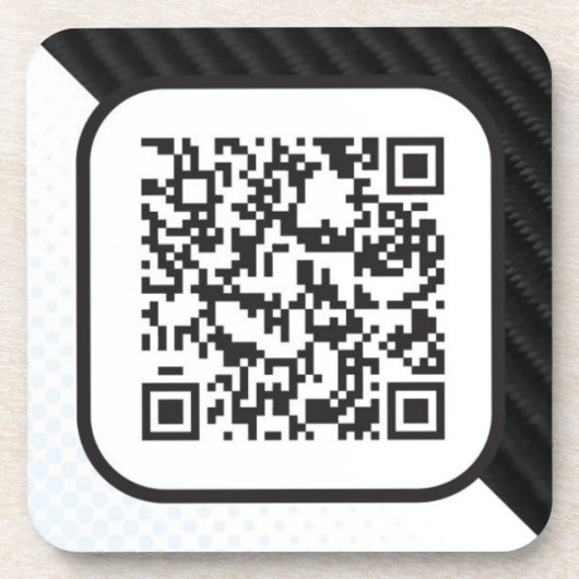 Setzen Sie Ihren Scannable QR Code auf diese Getränkeuntersetzer (Vorderseite)