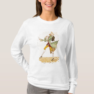 Setzen Sie Karikatur der zurückkommenden T-Shirt