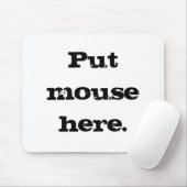 Setzen Sie Maus hier Mousepad (Mit Mouse)