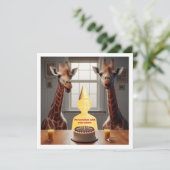 Setzen Sie mein Gesicht in das Bild, Giraffe & Kin Karte (Stehend Vorderseite)