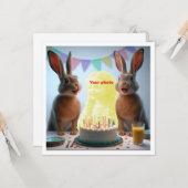 Setzen Sie mein Gesicht in das Bild, Hasen und Kin Karte (Vorderseite/Rückseite Beispiel)