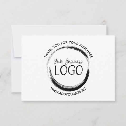 Setzen Sie mein Logo auf eine Dankescheine-Karte Dankeskarte (Vorderseite)