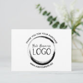 Setzen Sie mein Logo auf eine Dankescheine-Karte Dankeskarte (Stehend Vorderseite)