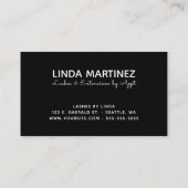 Setzen Sie mein weißes Logo auf schwarz Visitenkarte (Rückseite)