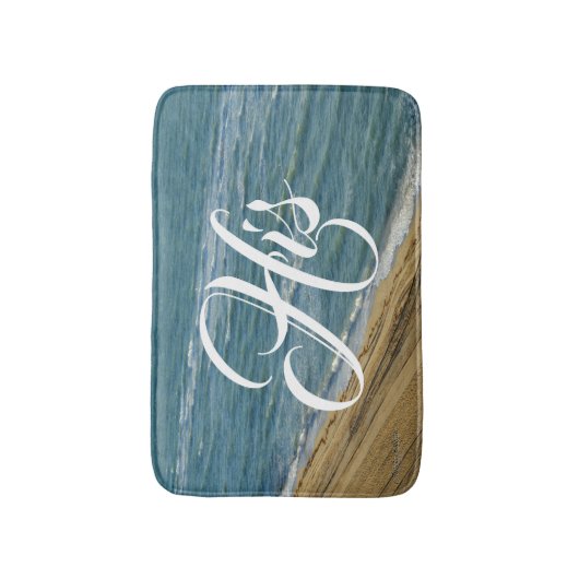 Setzen Sie Ozean-Sand-blaues tropisches seins/ihrs Badematte (Vorderseite Vertikal)