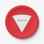 "Setzen Sie Pizza-hier" PapierTeller (Vorderseite)