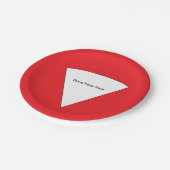 "Setzen Sie Pizza-hier" PapierTeller (Schrägansicht)