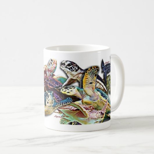 Setzen Sie Schildkröte-Tasse Kaffeetasse (VorderseiteRechts)
