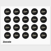 Setzen Sie Semicolon Positive Message Mental Healt Runder Aufkleber (Blatt)