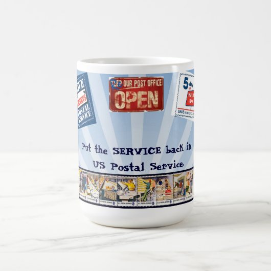 Setzen Sie Service zurück in USPS ein Kaffeetasse (Mittel)