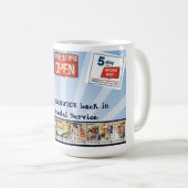 Setzen Sie Service zurück in USPS ein Kaffeetasse (VorderseiteRechts)