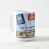 Setzen Sie Service zurück in USPS ein Kaffeetasse (Vorderseite Links)