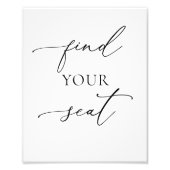 Setzen Sie sich auf Schwarz/Weiß Minimalistisch 1  Fotodruck (Vorne)