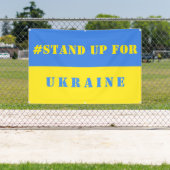 Setzen Sie sich für das ukrainische Banner zur Unt (InSitu)