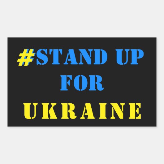 # Setzen Sie sich für ukrainische Sticker ukrainis (Vorderseite)