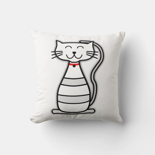 Setzen Sie sich Hübsches Kätzchen Kissen (Vorderseite)