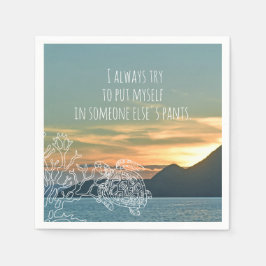 Setzen Sie sich in die Zitatsinsel von Jemand ande Serviette