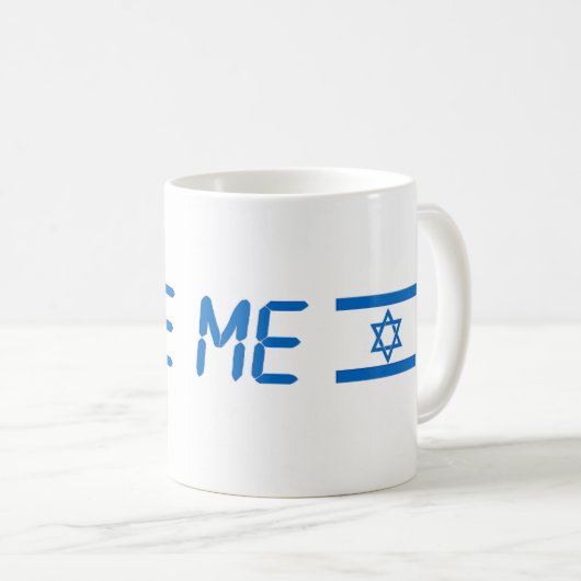 Setzen Sie sich mit der israelischen Tasse für Kaf (VorderseiteRechts)