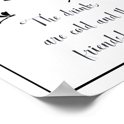 Setzen Sie sich mit mir auf das Sommer- oder Stran Poster (Ecke)