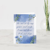 Setzen Sie sich nicht an meinem Grab und weinen Si Dankeskarte (Vorderseite)