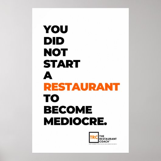 Setzen Sie sich nicht für mittelmäßiges Poster (Vorne)