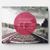 Setzen Sie sich nicht | Motivierend Angebot Fotoplatte (Vorderseite)