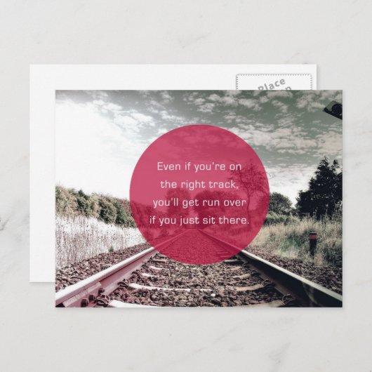 Setzen Sie sich nicht | Motivierend Angebot Postkarte (Vorne/Hinten)