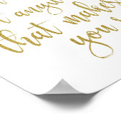 Setzen Sie sich überall hin, wo Sie Lächeln Glitze Poster (Ecke)